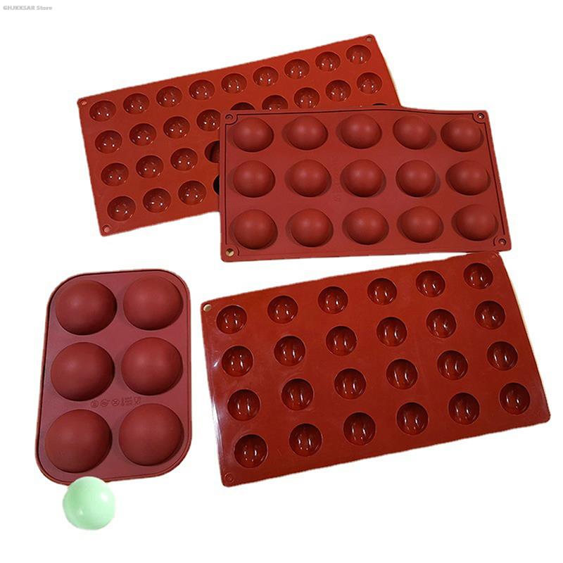 3D Silicone Hemisphere Chocolate Mold for Candy Pudding Baking Tools