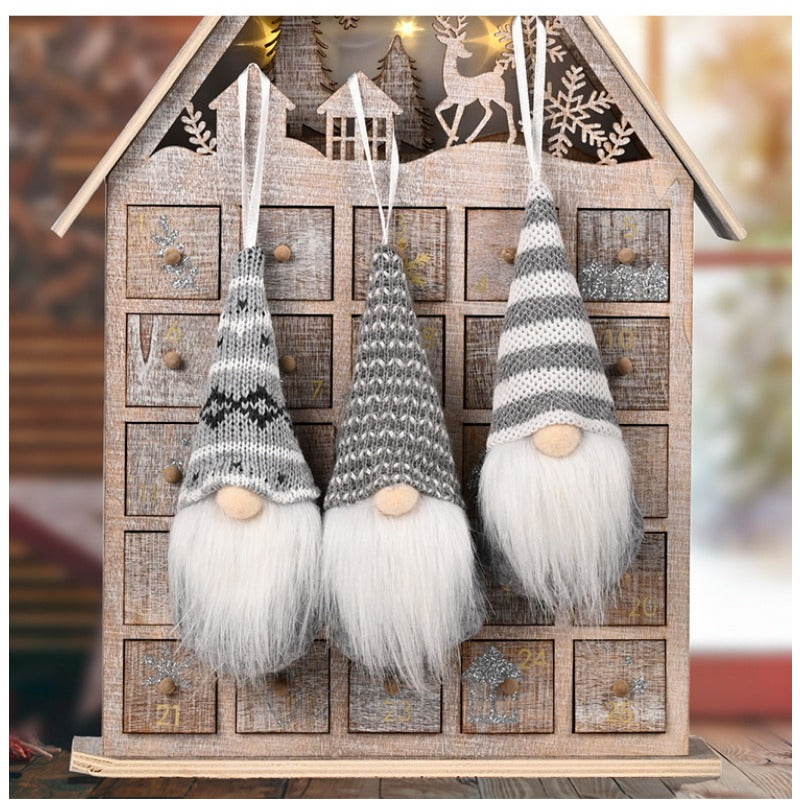 Christmas Tree Ornament Small Knitted Pendant for Fireplace and Tree 1 or 3 Pack