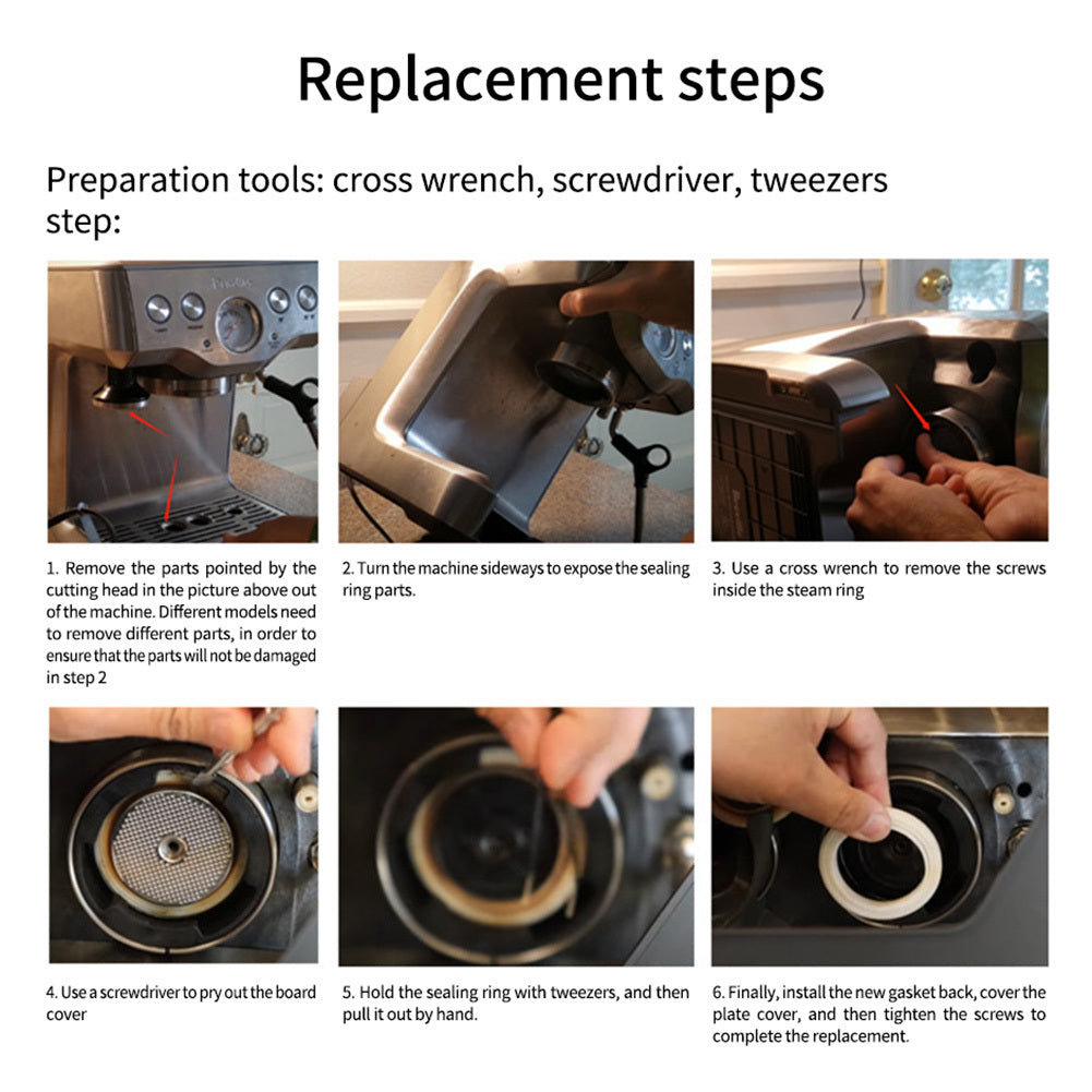 2 dona Silikon Brew Head Seal Gasket 58mm O-Ring Qahva Mashinasi uchun