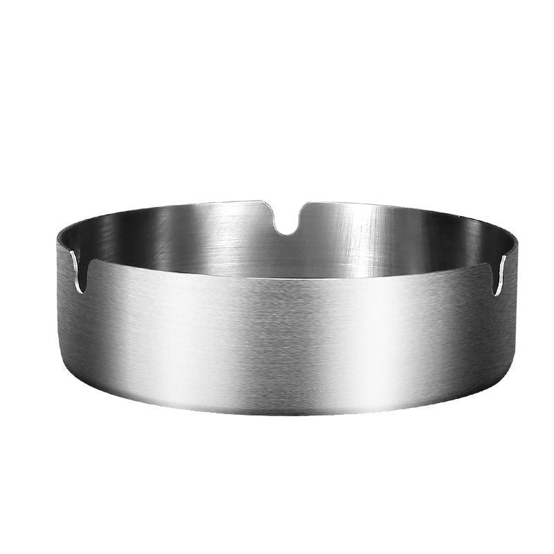 Stainless Steel Ashtray Portativ dumaloq stol usti sigaret choʻgʻini tutadigan chekuvchilar uchun