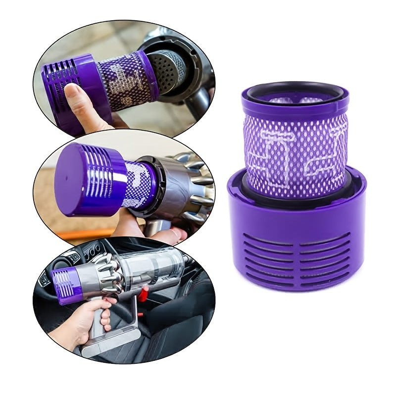 SOKUCI Dyson Cyclone seriyasi uchun V10 filtrni almashtirish, yuvilishi mumkin, qayta ishlatiladigan, yuqori samarali chang olib tashlash, plastik material, batareya talab qilinmaydi.