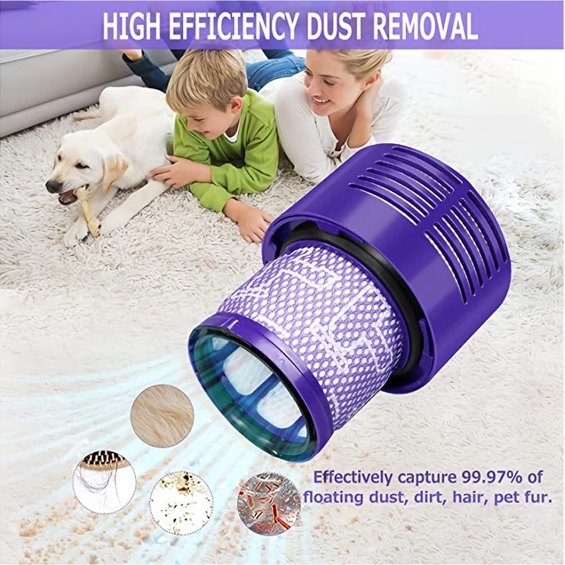 SOKUCI Dyson Cyclone seriyasi uchun V10 filtrni almashtirish, yuvilishi mumkin, qayta ishlatiladigan, yuqori samarali chang olib tashlash, plastik material, batareya talab qilinmaydi.