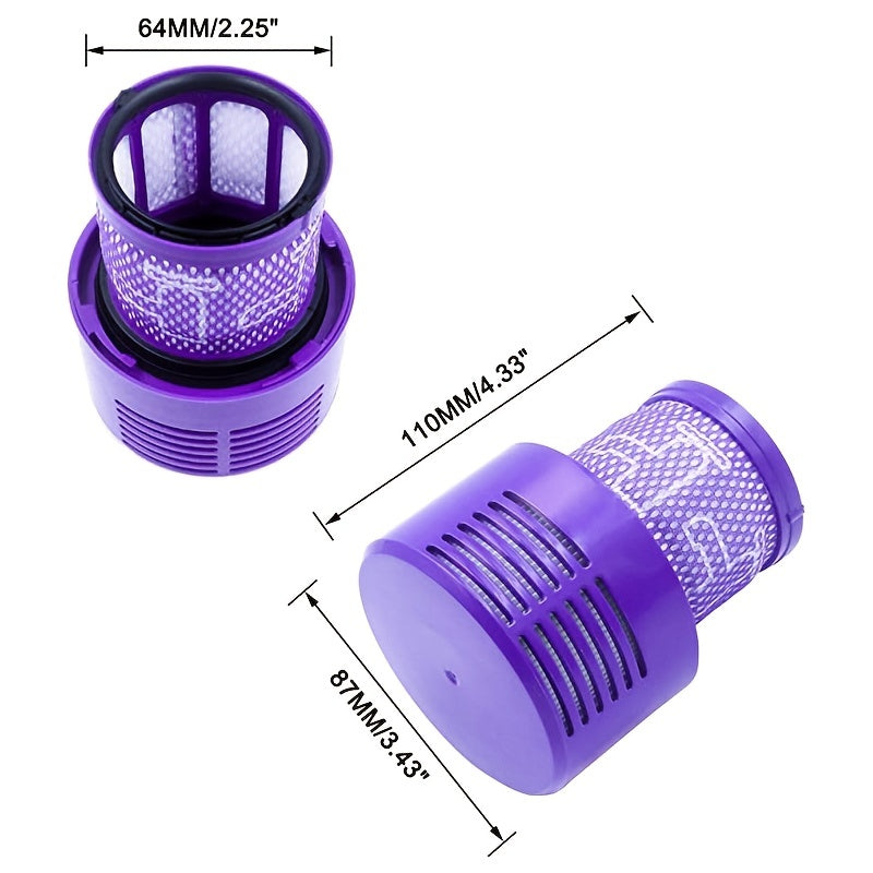 SOKUCI Dyson Cyclone seriyasi uchun V10 filtrni almashtirish, yuvilishi mumkin, qayta ishlatiladigan, yuqori samarali chang olib tashlash, plastik material, batareya talab qilinmaydi.