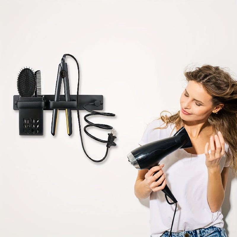Bathroom Wall Hanging Storage Organizer for Hair Dryer and Straightener