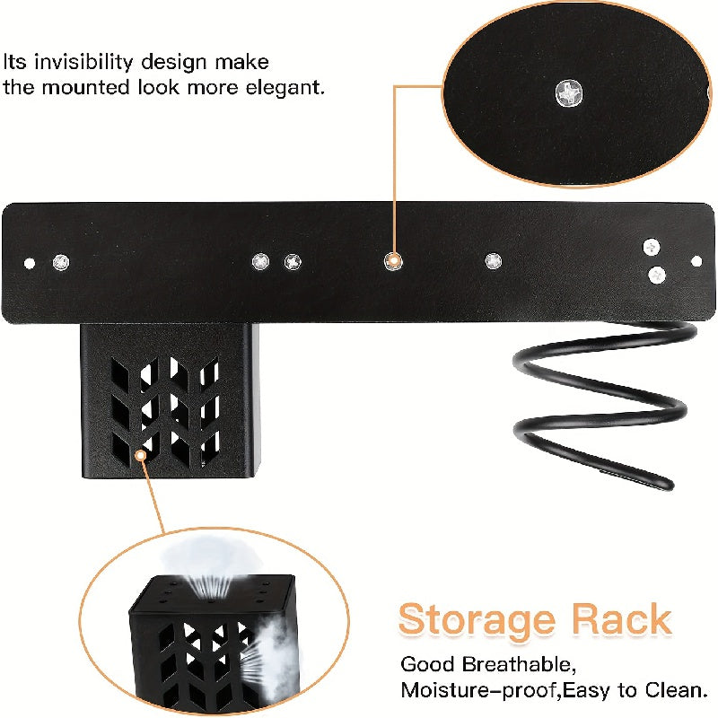 Bathroom Wall Hanging Storage Organizer for Hair Dryer and Straightener
