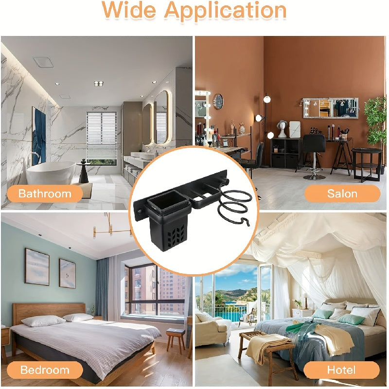 Bathroom Wall Hanging Storage Organizer for Hair Dryer and Straightener