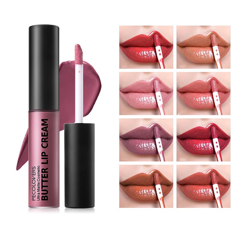 Kit de lápiz labial mate impermeable para mujer, 20 colores, brillo de labios de larga duración
