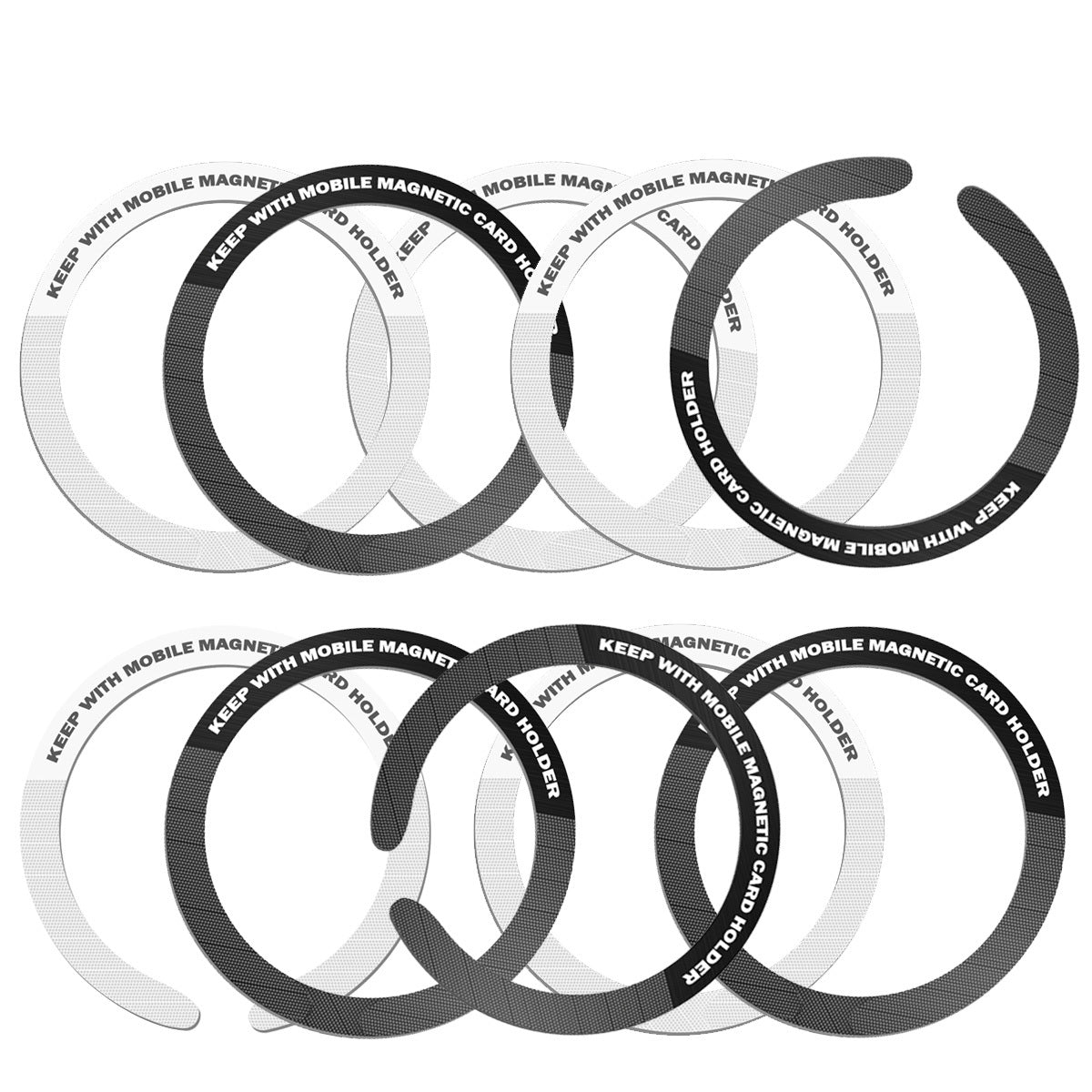 Universal Magnetic Suction Ring for Phone Wireless Charging Car Mount Stickers