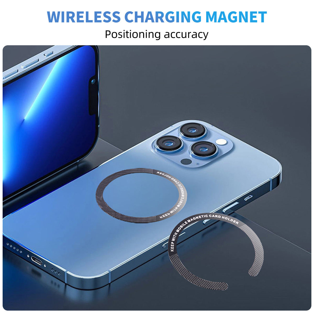 Universal Magnetic Suction Ring for Phone Wireless Charging Car Mount Stickers