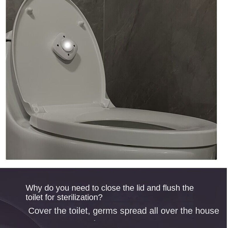 Luz de inodoro inteligente con inducción UV, eliminación de olores, recargable por USB
