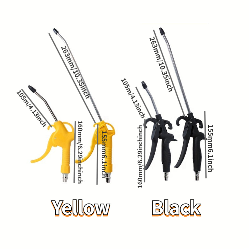 Set of 2 Dust Cleaning Gun Tools with Handgun Grip for Industrial Home Use