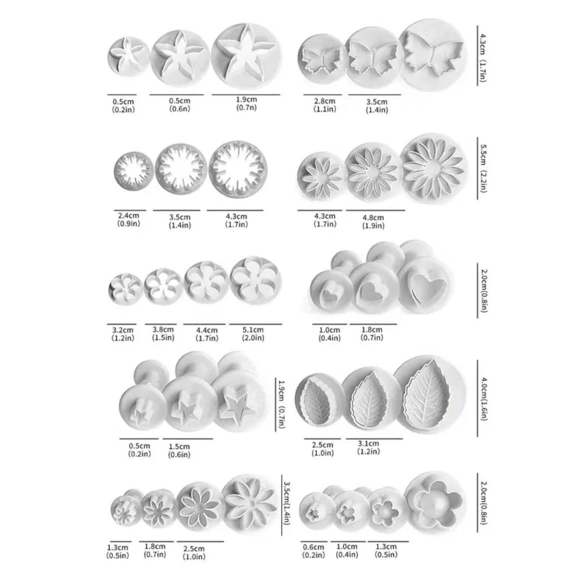 3D Bakeware Set 33-Piece Fondant Cutter Cake Tools Cookie Molds Baking Decorating