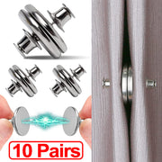 Magnet Holders for Window Screens and Drapes, 1 5 or 10 Pairs, Easy Curtain Clips