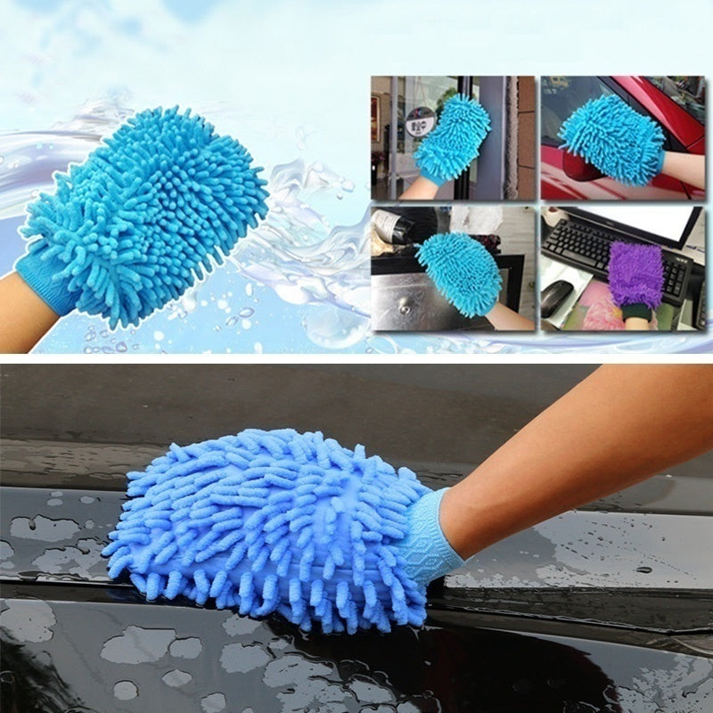 Microfiber Car Wash Gloves Anti-Scratch for Cars and Home Kitchen