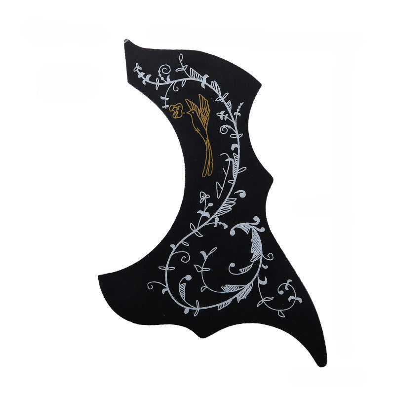 Acoustic Guitar Pickguard 40-41 Inch Scratch Protection Decorative Pattern Black Red White