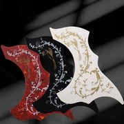 Acoustic Guitar Pickguard 40-41 Inch Scratch Protection Decorative Pattern Black Red White