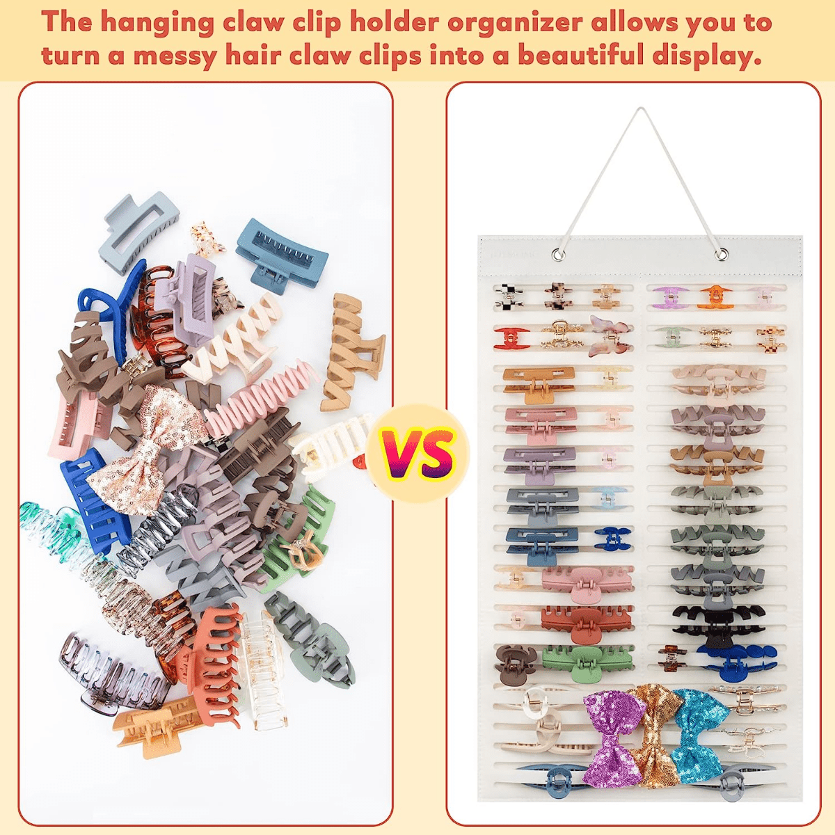 Органайзер для заколок из фетра, подвесная стойка для женщинских заколок и зажимов-когтей