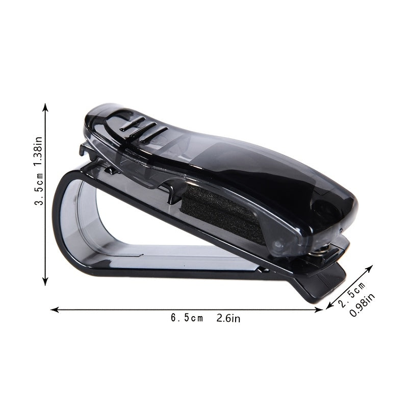 Car Sun Visor Eye Clip for Drivers Adjustable Durable Black Plastic