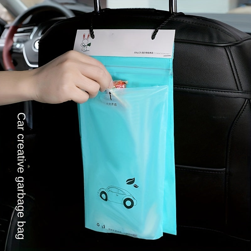 30pcs Waterproof Leak-Proof Car Trash Bags Self-Adhesive Reusable