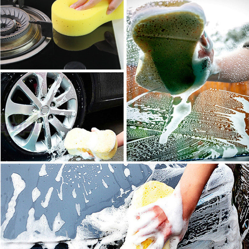 Car Glass Cleaning Sponge Foam Auto Window Washing Tool Large Vacuum Compressed Foam