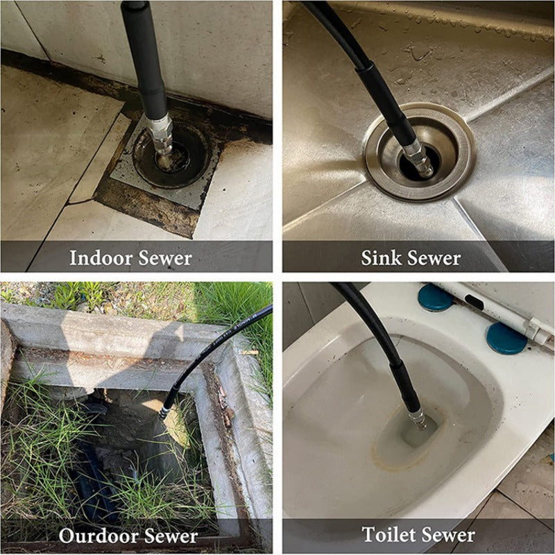 Насадка для прочистки канализационных труб из нержавеющей стали, струя высокого давления для дренажа