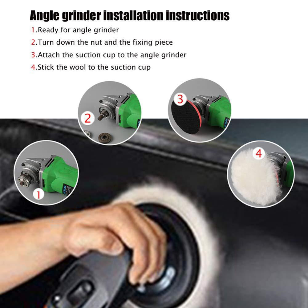 Набор из 5 шт. фланелевых насадок для полировки автомобиля, полировальные диски, уход за краской автомобиля