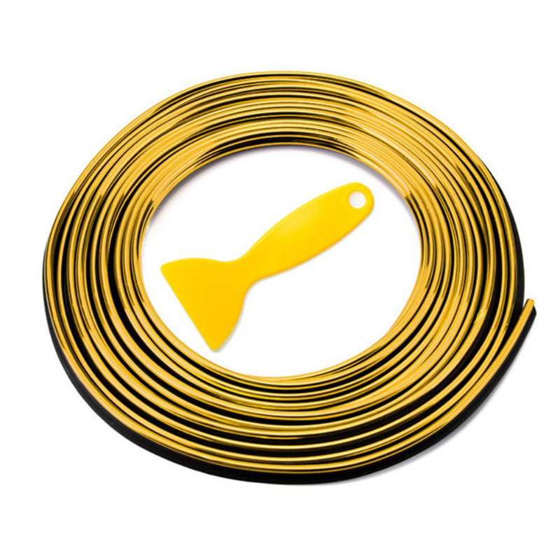 Tira de moldura interior de coche universal de 5m, tira de decoración flexible para tablero