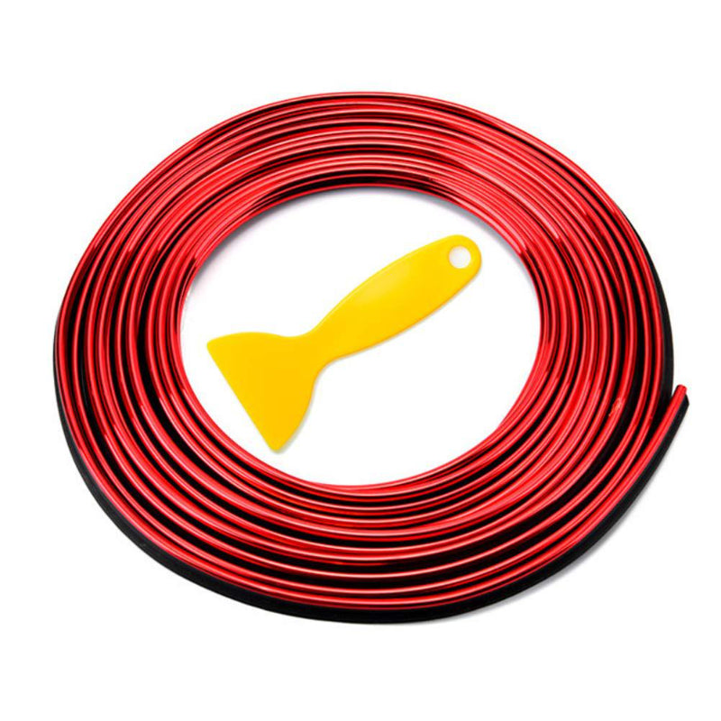 Tira de moldura interior de coche universal de 5m, tira de decoración flexible para tablero