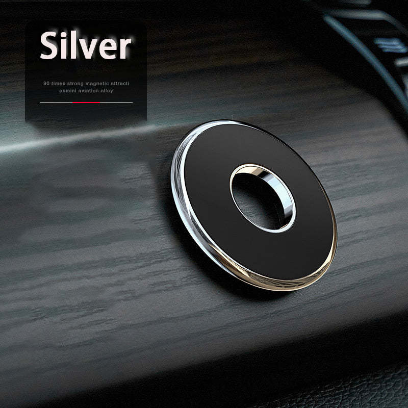 Mini Metal Magnetic Car Phone Holder Circular Dashboard Mount for Navigation and Keys