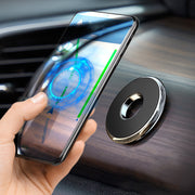 Mini Metal Magnetic Car Phone Holder Circular Dashboard Mount for Navigation and Keys