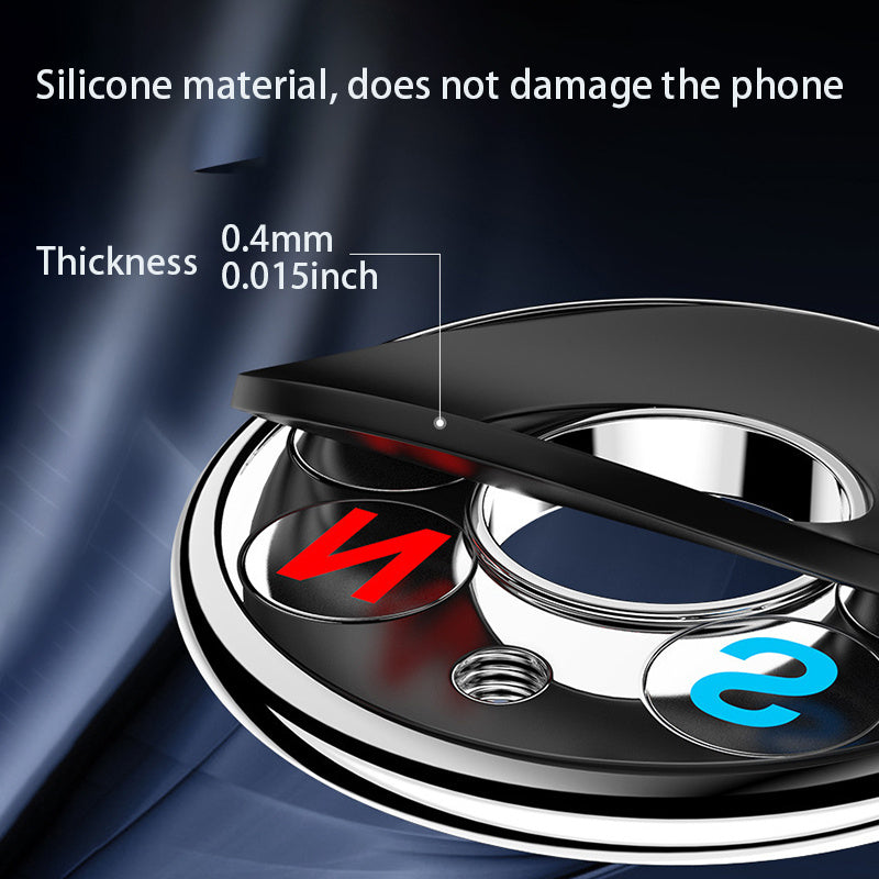 Mini Metal Magnetic Car Phone Holder Circular Dashboard Mount for Navigation and Keys