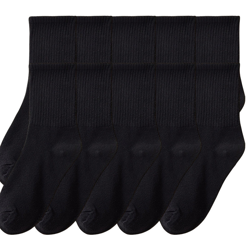Calcetines unisex de color sólido para otoño invierno 10 pares