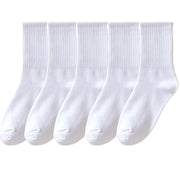 Calcetines unisex de color sólido para otoño invierno 10 pares