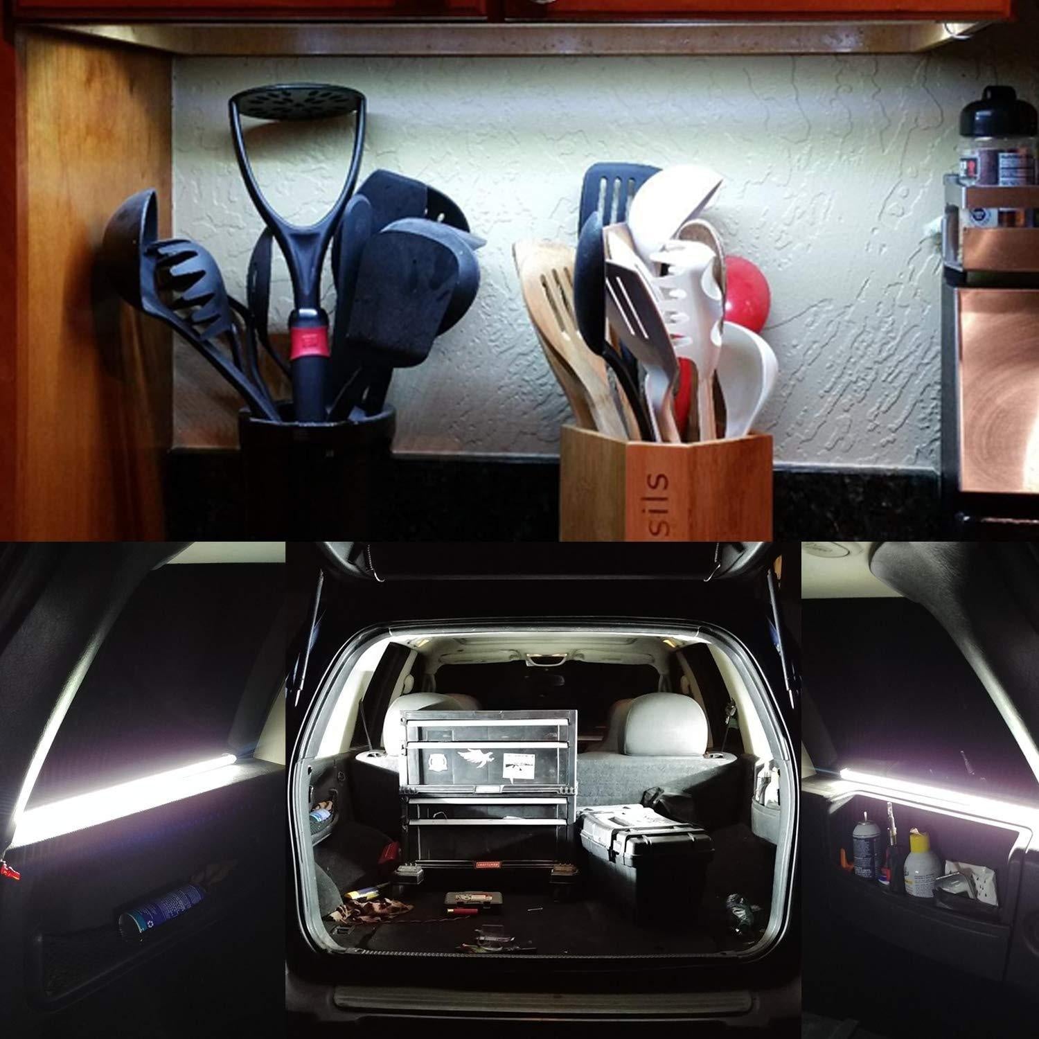 10pcs 12V LED Light Bars 30cm or 50cm with Switch for Vehicle and Trailer