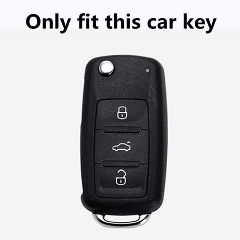 Car Key Case for VW Golf Passat Tiguan Polo Jetta B7 B8 Compact Leather