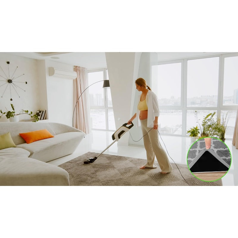 8-Piece Triangular Rug Grippers Non-Slip Pads for Hardwood Floors