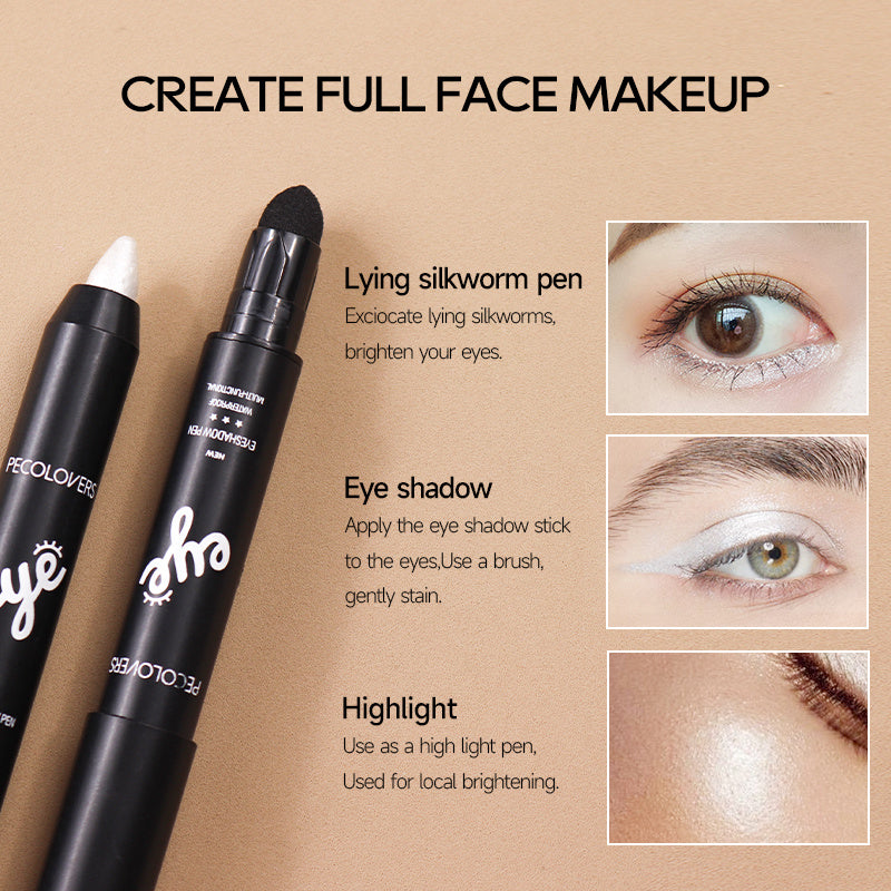 Women Eyeshadow Pencil Stick Waterproof Glitter Long Lasting Eye Makeup