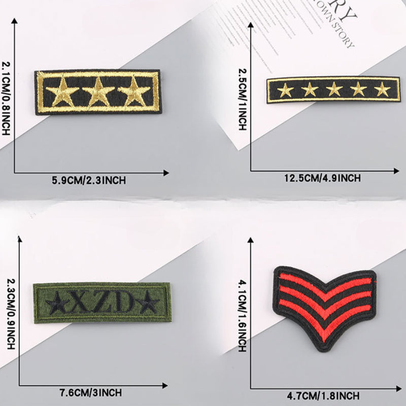 13 Military Badge Designs for Men Including Cap Badges Embroidery and Iron-On Stickers