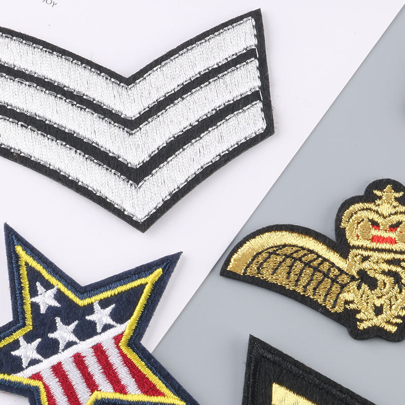 13 Military Badge Designs for Men Including Cap Badges Embroidery and Iron-On Stickers