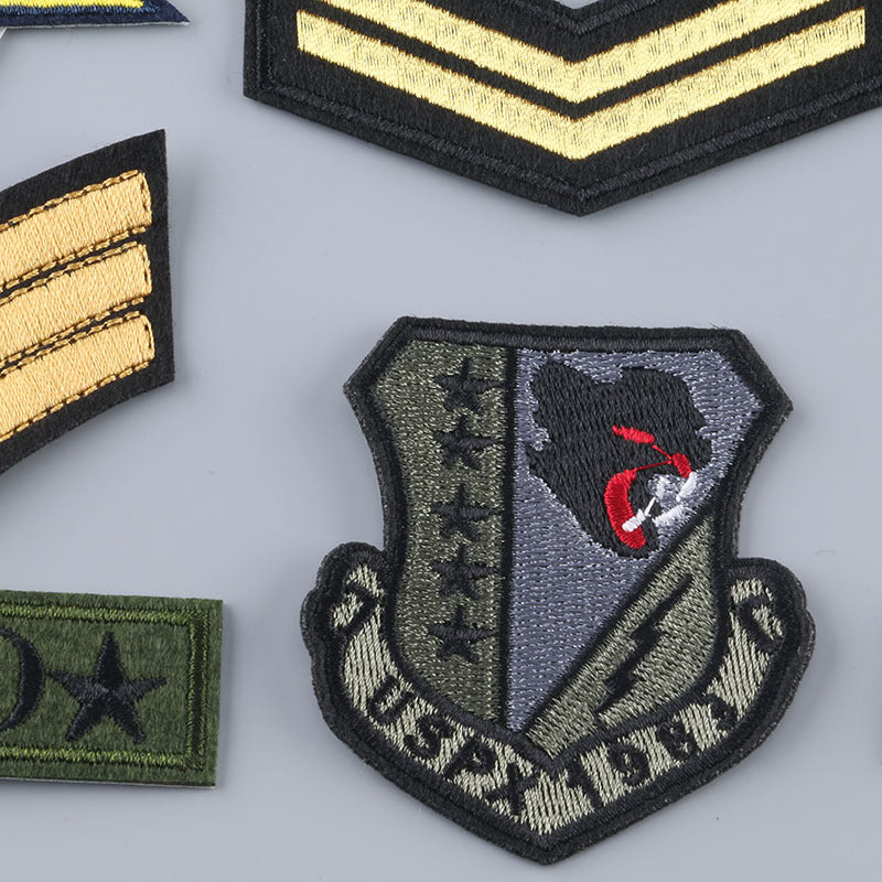 13 Military Badge Designs for Men Including Cap Badges Embroidery and Iron-On Stickers