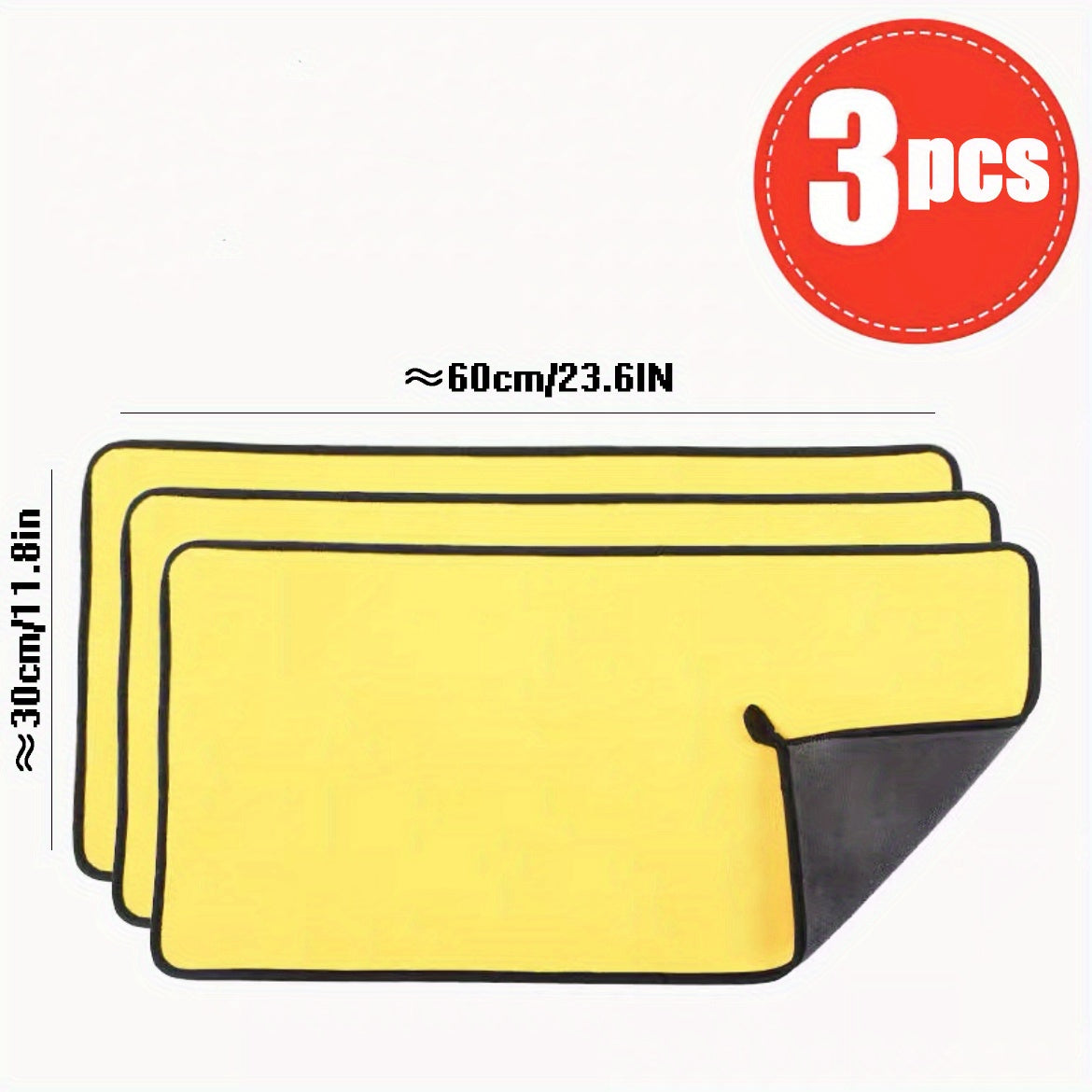 3 шт. микрофибровых полотенец для мойки автомобиля, впитывающие тряпки для чистки