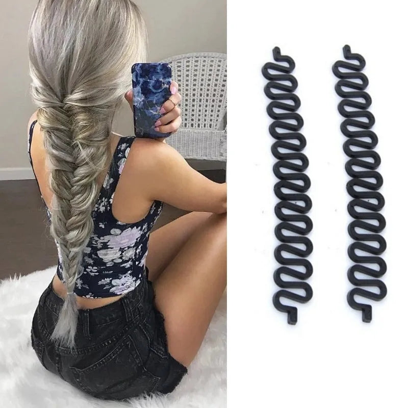 Women's Hair Styling Tool DIY Braid Roller Bun Maker Twist Braider Accessories