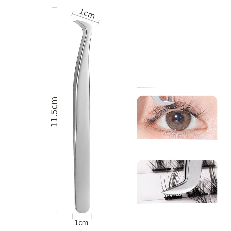 Unisex Stainless Steel Eyelash Extensions Tweezers Lash Combo Tool