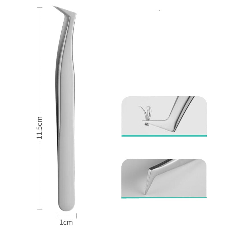 Unisex Stainless Steel Eyelash Extensions Tweezers Lash Combo Tool