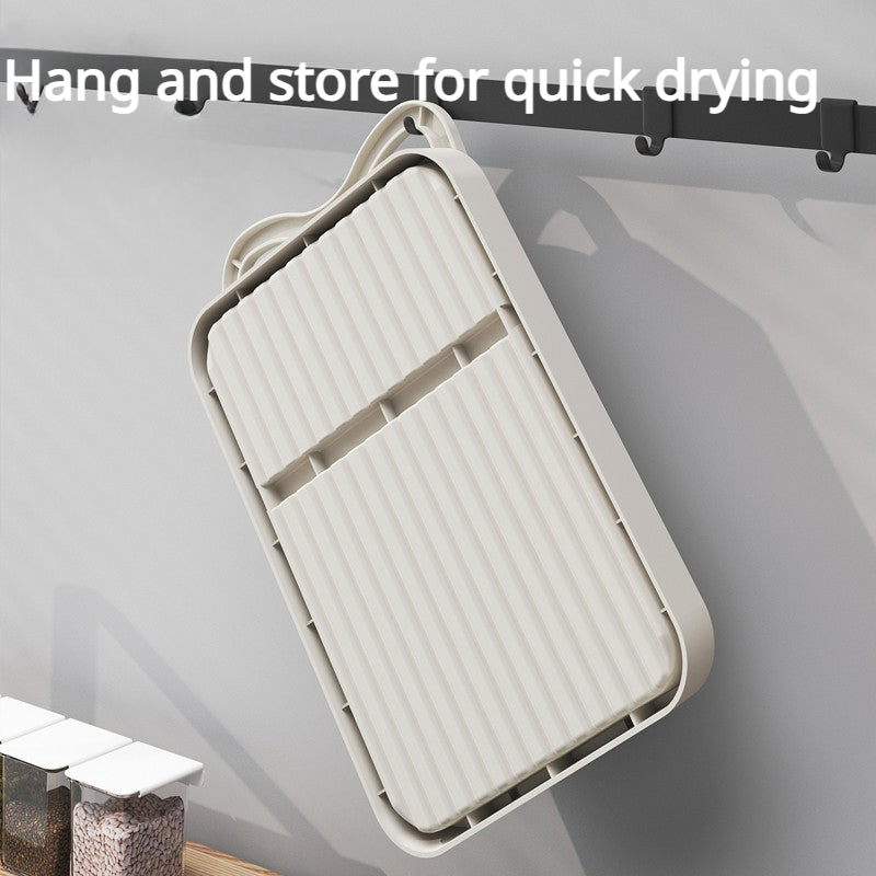 Organizer Rack with Wooden Knob for Kitchen Utensils and Pot Lids in Polished Finish