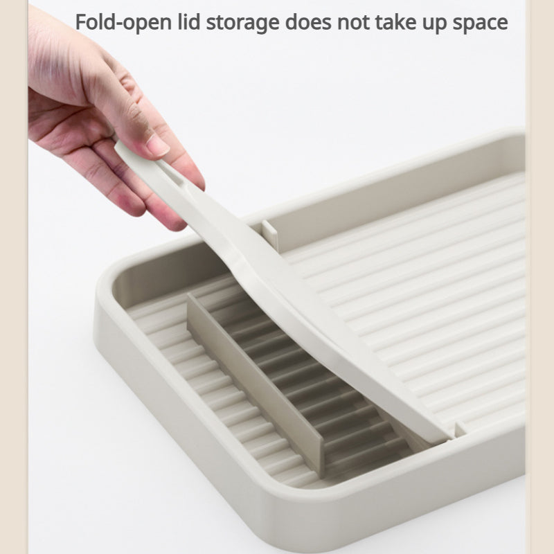 Organizer Rack with Wooden Knob for Kitchen Utensils and Pot Lids in Polished Finish