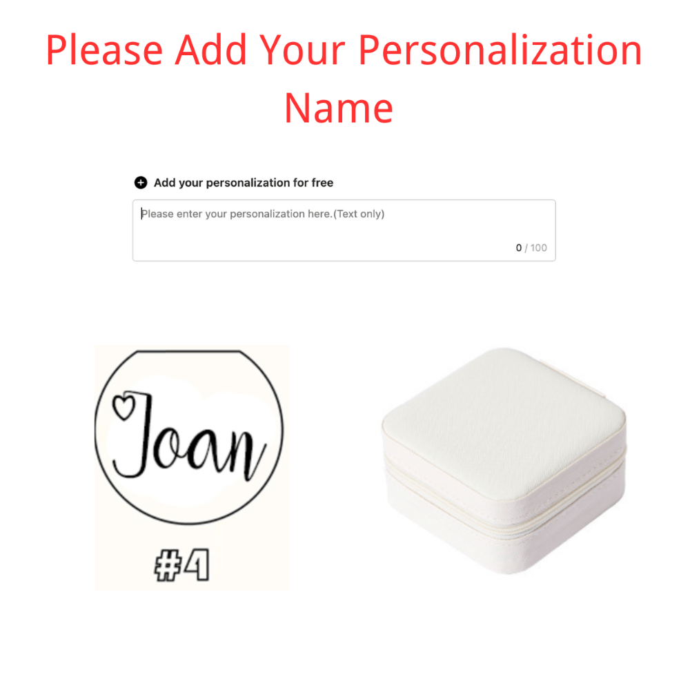 Персональный дорожный кейс для украшений с индивидуальным именем, подарок на день рождения, подружкам невесты, свадьбы, День отца