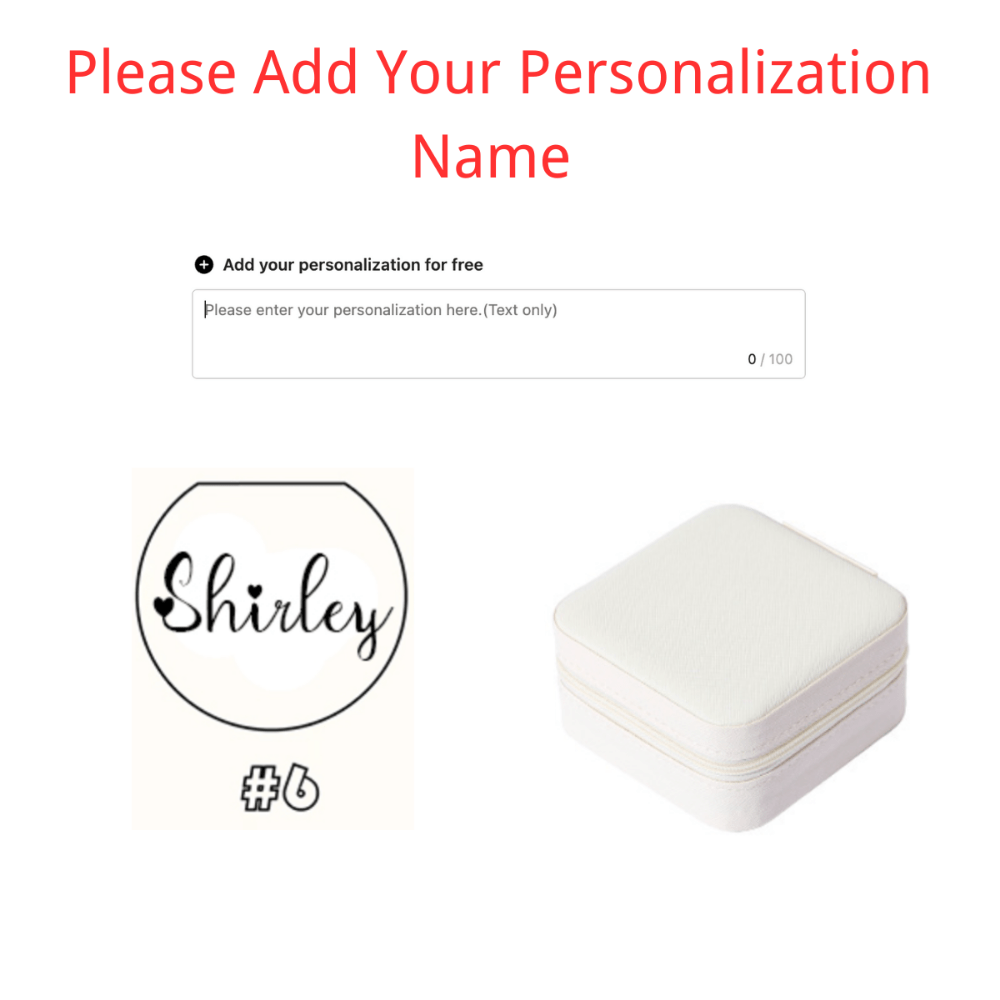 Персональный дорожный кейс для украшений с индивидуальным именем, подарок на день рождения, подружкам невесты, свадьбы, День отца