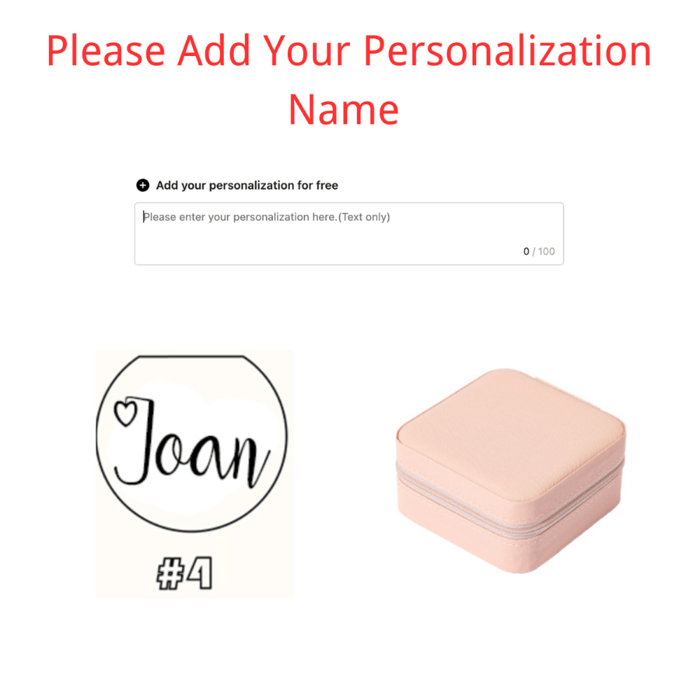 Персональный дорожный кейс для украшений с индивидуальным именем, подарок на день рождения, подружкам невесты, свадьбы, День отца