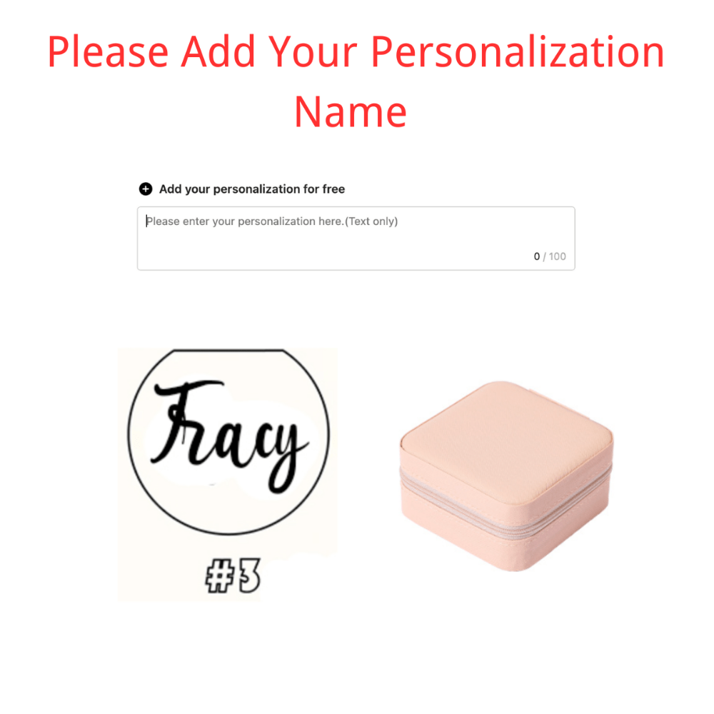 Персональный дорожный кейс для украшений с индивидуальным именем, подарок на день рождения, подружкам невесты, свадьбы, День отца